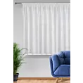 Firana biała o strukturze drobnego deszczyku wzór pionowy 400x150 cm taśma REBECCA Eurofirany