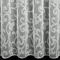 Tkanina firanowa lekka organdyna, z ornamentowym wzorem na całej powierzchni, Eurofirany