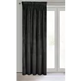 Zasłona czarna z ekskluzywnego matowego welwetu 140x270 cm taśma RIA Diva Line Eurofirany