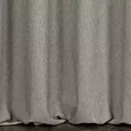 Zasłona szyta na przelotkach srebrna z tkaniny o melanżowej strukturze
