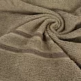 Ręcznik do rąk 30x50 cm bawełniany kolor ciemnobeżowy w kontrastujące pasy 500 g/m2 DINA Eurofirany