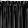 Zasłona czarna z ekskluzywnego matowego welwetu 140x270 cm taśma VILLA Eurofirany