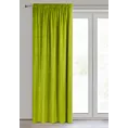 Zasłona oliwkowa z gładkiego welwetu 140x300 cm taśma PIERRE Eurofirany