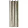 Zasłona ciemnobeżowa z błyszczącego strukturalnego welwetu 140x250 cm przelotka LUSSI Eurofirany