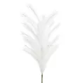 Sztuczna gałązka biała TRAWA PAMPASOWA  z dużym pióropuszem do bukietów sztuczny kwiat 104 cm EUROFIRANY
