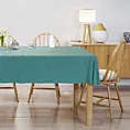 Obrus szyty ADESSA ciemnoturkusowy z miękkiej tkaniny o welurowej strukturze