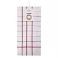 Ściereczka kuchenna 50x70 cm bawełniana kolor biały ,czerwony zdobiona kratką 200 g/m2 CHECK Eurofirany