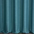 Zasłona szyta na flexach turkusowa z miękkiej tkaniny o naturalnym splocie w stylu ekologicznym
