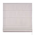 Roleta rzymska STYLE szarobeżowa o naturalnym charakterze, z widocznym, ozdobnym splotem