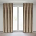 Zasłona ciemnobeżowa z welwetowej tkaniny 80x270 cm system flex - MELANIE Eurofirany