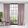 Zasłona pudrowo różowa z matowego welwetu 140x250 cm przelotka MELANIE Eurofirany