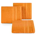Ręcznik kąpielowy 100x150 cm bawełniany kolor pomarańczowy z ozdobną bordiurą 500 g/m2 MILO Eurofirany