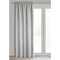 Zasłona srebrna z matowej gładkiej tkaniny 140x270 cm taśma RITA Eurofirany