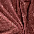 Zasłona ciemnoróżowa z welwetu wytłaczanego w liście 140x250 cm przelotka OCTAVIA Eurofirany