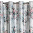 Zasłona kremowo, różowa w kwiaty z welwetu 140x270 cm przelotka MARISA Eurofirany