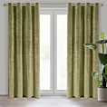 Zasłona oliwkowa z ekskluzywnego matowego welwetu 140x250 cm przelotka RIA Diva Line Eurofirany