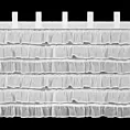 Zazdrostka biała z etaminy zdobiona subtelnymi falbanami 150x70 cm szelki LILIA Eurofirany