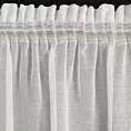 Firana biała z delikatnej etaminy zdobiona błyszczącym pasem kryształków 140x270 cm taśma KLOE Eurofirany