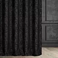 Zasłona szyta na taśmie fala czarno srebrna z miękkiej tkaniny szenilowej przetykanej błyszczącą nicią Italissima Eva Minge