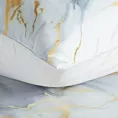 Pościel 220x200 cm kolor biało, stalowy z motywem marmurku VERANO 12 design 91 Eurofirany