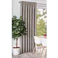 Zasłona brązowa z tkaniny welurowej 420x260 cm taśma - Dora Eurofirany