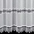 Tkanina firanowa markizeta, z dwoma pasami gipiurowego haftu,Eurofirany