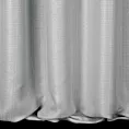 Zasłona szyta na flexach srebrna z tkaniny o grubym splocie przetykanej błyszczącą nicią