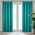 Zasłona turkusowa, matowa 140x250 cm przelotka - TRIS Eurofirany