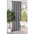 Zasłona grafitowa z tkaniny welurowej 420x260 cm tunel Dora Eurofirany