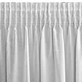 Firana biała z srebrnym nieregularnym wzorem 140x270 cm taśma ROXI Eurofirany