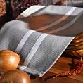 Ściereczka kuchenna 50x70 cm bawełniana kolor srebrny zdobiona pasami 200 g/m2 OLIVIA Eurofirany