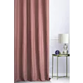 Zasłona szyta na flexach LUXOR wrzosowa z eleganckiej lśniącej tkaniny o drobnym splocie