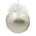 Klasyczna bombka choinkowa z dodatkiem piór Eurofirany