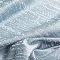 Zasłona szyta na taśmie fala BECKY niebieska w nieregularny marmurkowy wzór z lekkim połyskiem