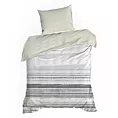 Pościel 140x200 cm z mikrowłókna kolor biały, grafitowy z motywem pasów design 91 Eurofirany