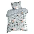 Pościel 140x200 cm bawełna ranforce kolor szary, stalowy z motywem kwiatów ROSITA Eurofirany