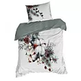 Pościel świąteczna 140x200 cm bawełniana kolor biały, jasnoszary SNOW Eurofirany