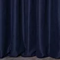 Zasłona szyta na tunelu ADESSA granatowa z miękkiej tkaniny o welurowej strukturze