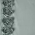 Zasłona miętowa z welwetu zdobiona aplikacją 3D róż 140x270 cm taśma - ROSES Eva Minge Eurofirany