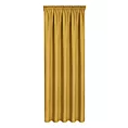 Zasłona musztardowa z tkaniny welurowej 420x260 cm tunel Dora Eurofirany