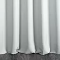 Zasłona szyta na flexach STYLE jasnosrebrna o naturalnym charakterze, z widocznym, ozdobnym splotem