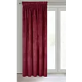 Zasłona bordowa z ekskluzywnego matowego welwetu 140x270 cm taśma RIA Diva Line Eurofirany