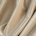 Zasłona szyta na taśmie fala ciemnokremowa z miękkiej półmatowej tkaniny welwetowej