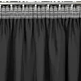 Firana czarna z etaminy zdobiona w dolnej części falbanami 140x270 cm taśma DANI Eurofirany