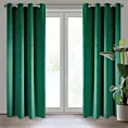 Zasłona butelkowa zieleń z matowego welwetu 140x250 cm przelotka MELANIE Eurofirany