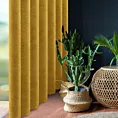 Zasłona musztardowa z tkaniny welurowej 420x260 cm taśma - Dora Eurofirany