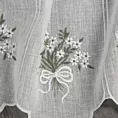 Tkanina firanowa zazdrostka zdobiona haftem drobnych kwiatów Eurofirany