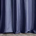 Zasłona szyta na flexach LUXOR granatowa z eleganckiej lśniącej tkaniny o drobnym splocie