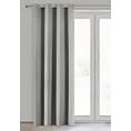 Zasłona szara zaciemniająca gładka półmatowa 135x250 cm przelotka LOGAN Eurofirany