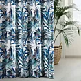 Tkanina zasłonowa zaciemniająca typu dimout z motywem egzotycznych liści Eurofirany